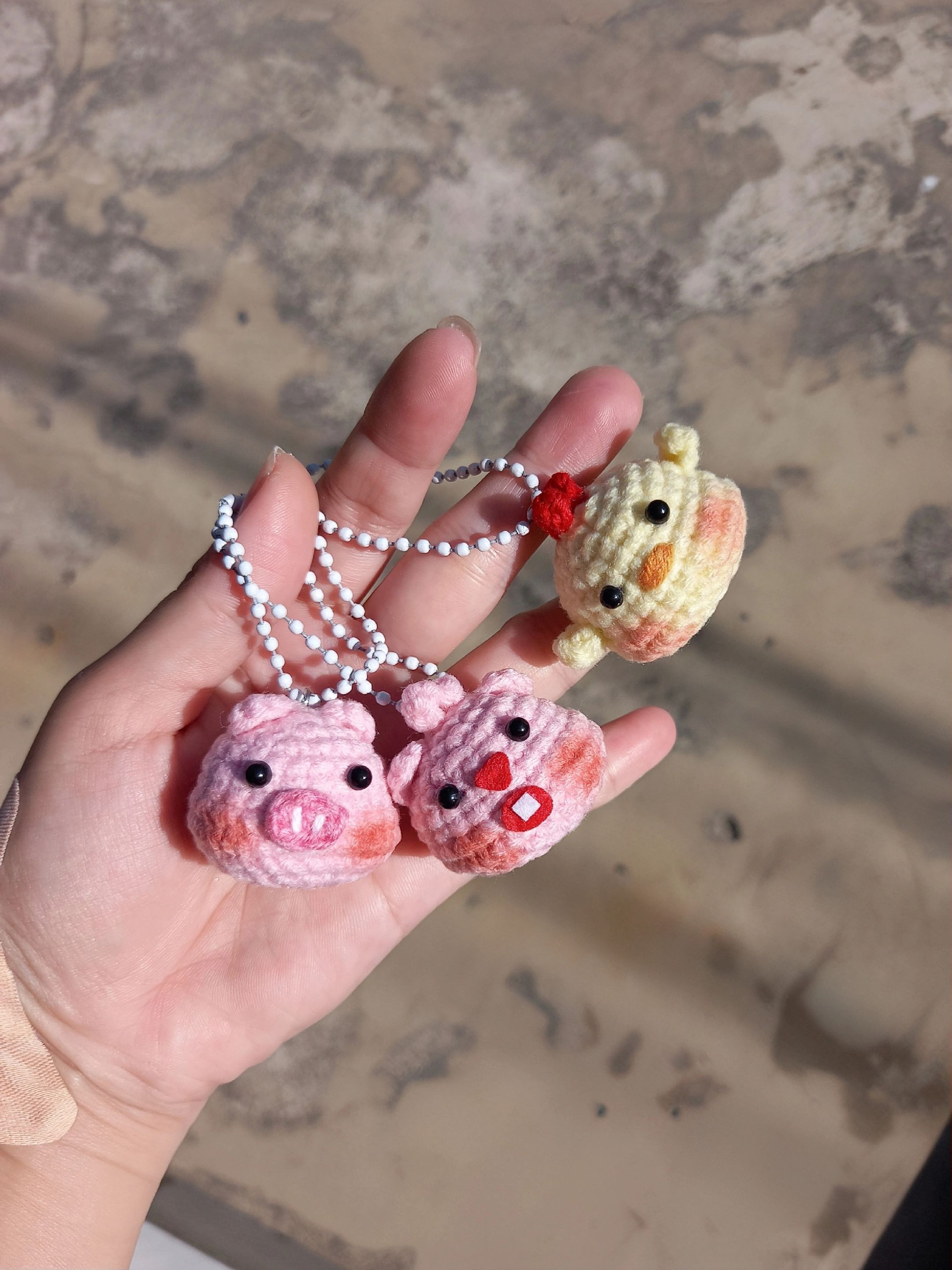 Hướng dẫn móc len búp bê mini Heo, Loopy và Gà dễ thương