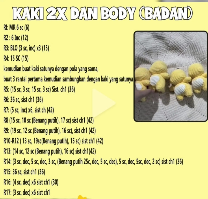 Hướng dẫn móc len búp bê Nailong màu vàng dễ thương