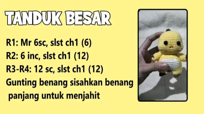 Hướng dẫn móc len búp bê Nailong màu vàng dễ thương