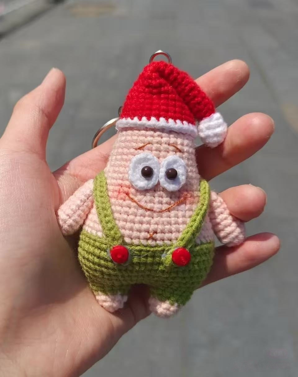 Hướng dẫn móc len búp bê Patrick Star phiên bản Giáng sinh