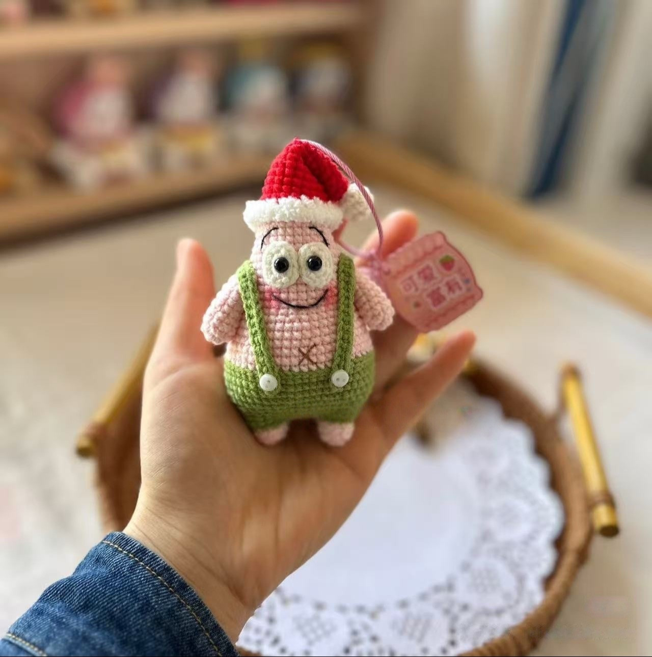 Hướng dẫn móc len búp bê Patrick Star phiên bản Giáng sinh