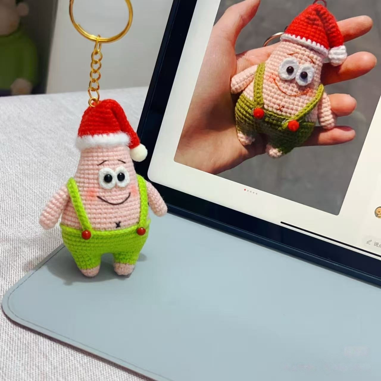 Hướng dẫn móc len búp bê Patrick Star phiên bản Giáng sinh