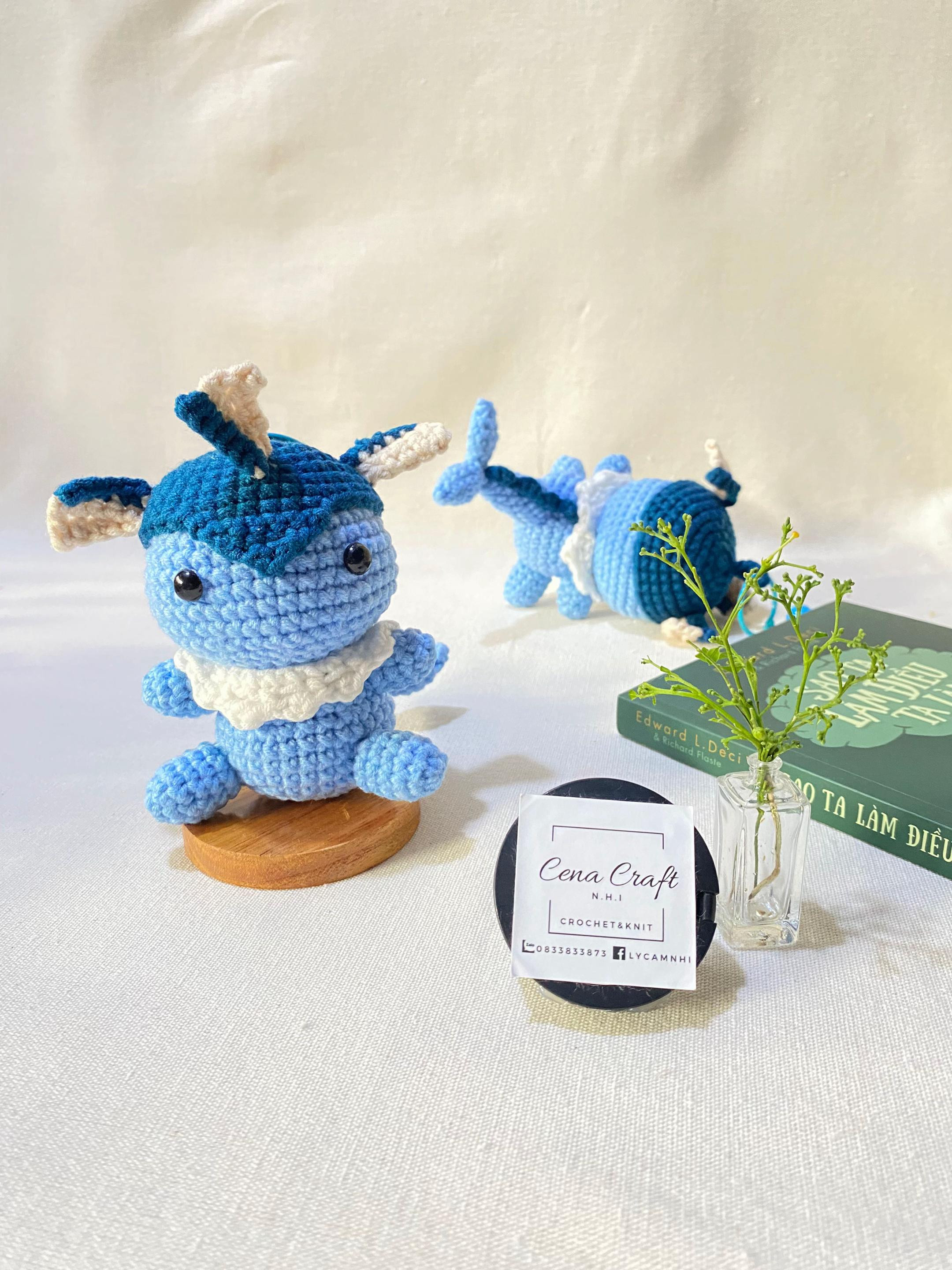 Hướng dẫn móc len búp bê Pokémon màu xanh