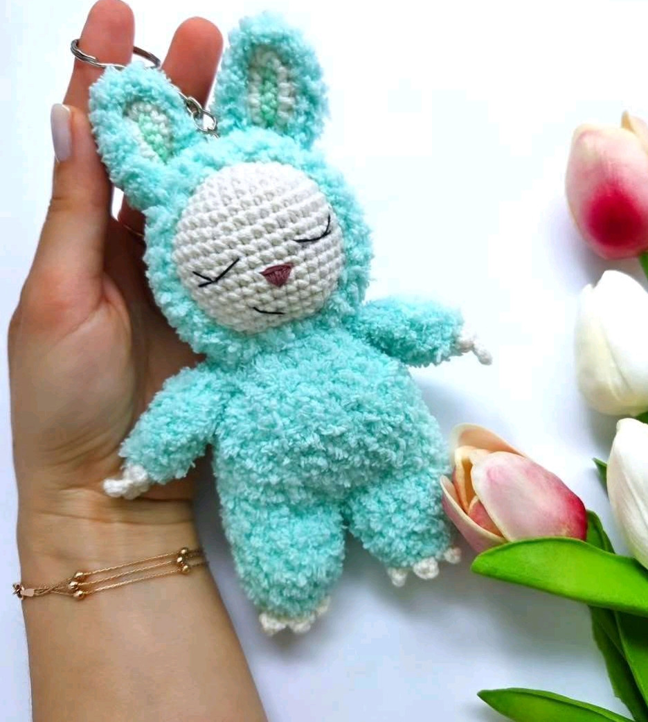 Hướng dẫn móc len búp bê quái vật đáng yêu màu xanh