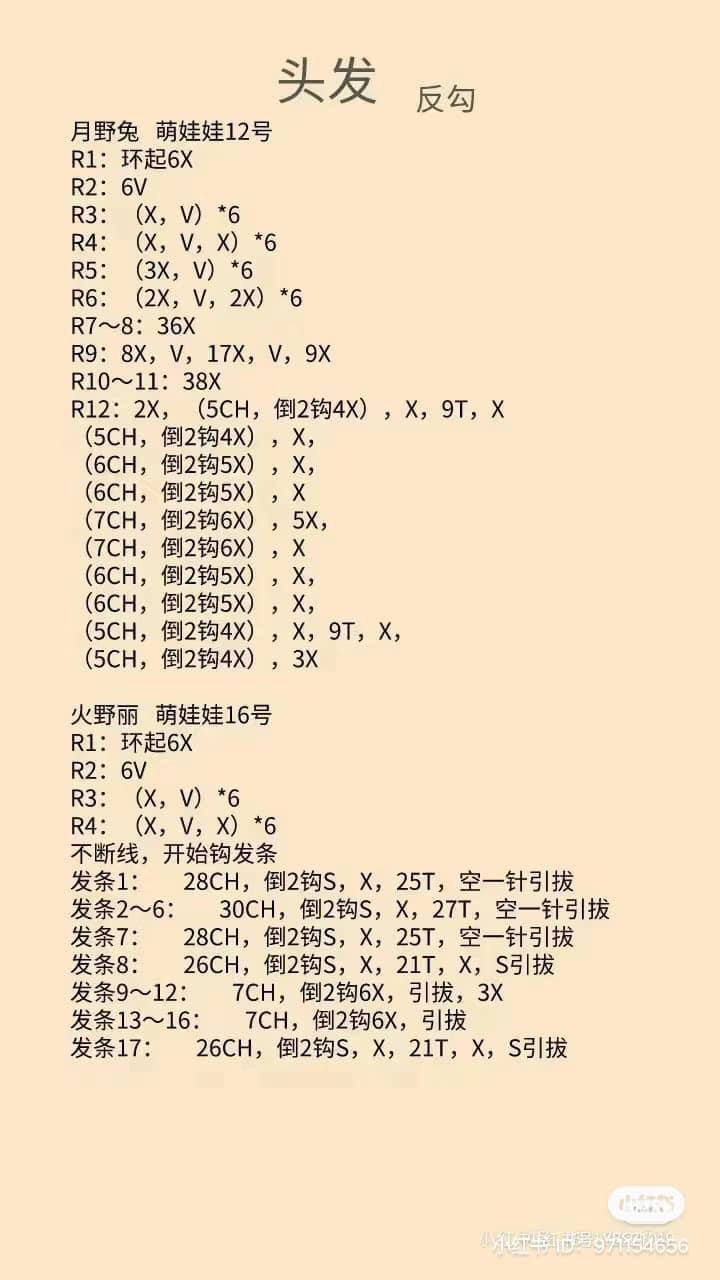 Hướng dẫn móc len búp bê Sailor Moon: Usagi, Ami, Makoto, Rei - Chart chi tiết từng hàng