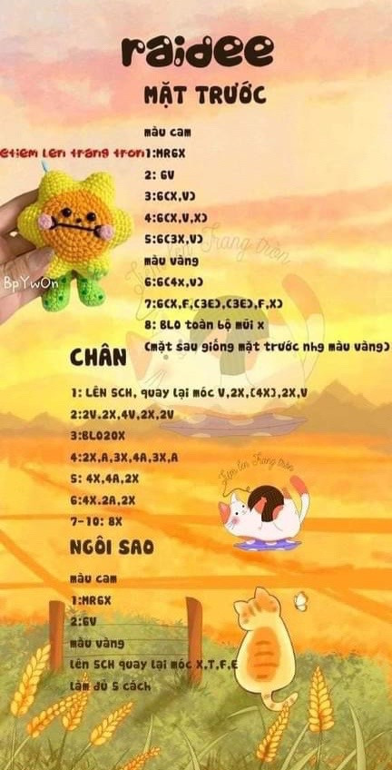 Hướng dẫn móc len búp bê Sao Thổ và Mặt trời