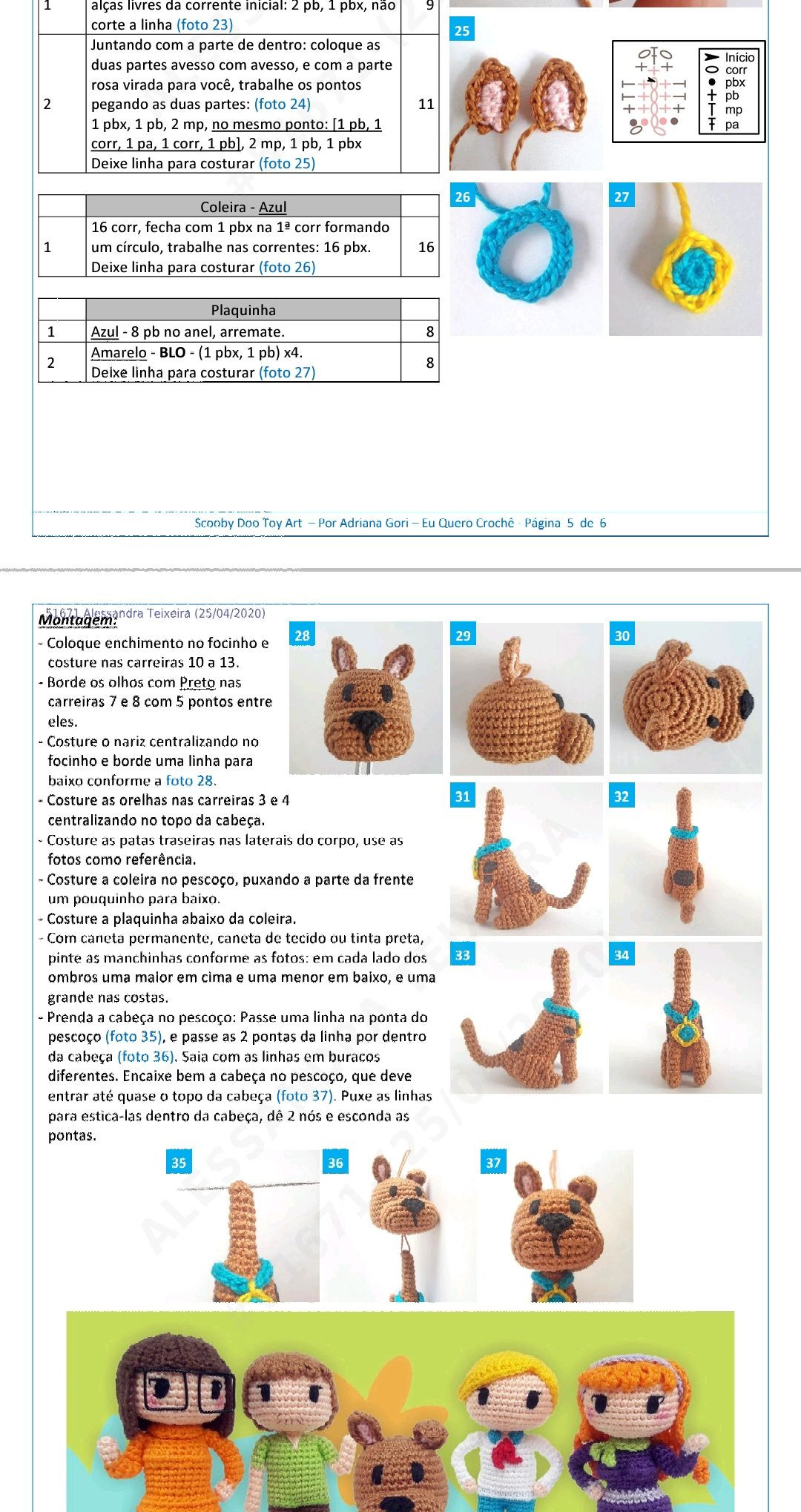 HƯỚNG DẪN MÓC LEN BÚP BÊ SCOOPY DOO CHI TIẾT