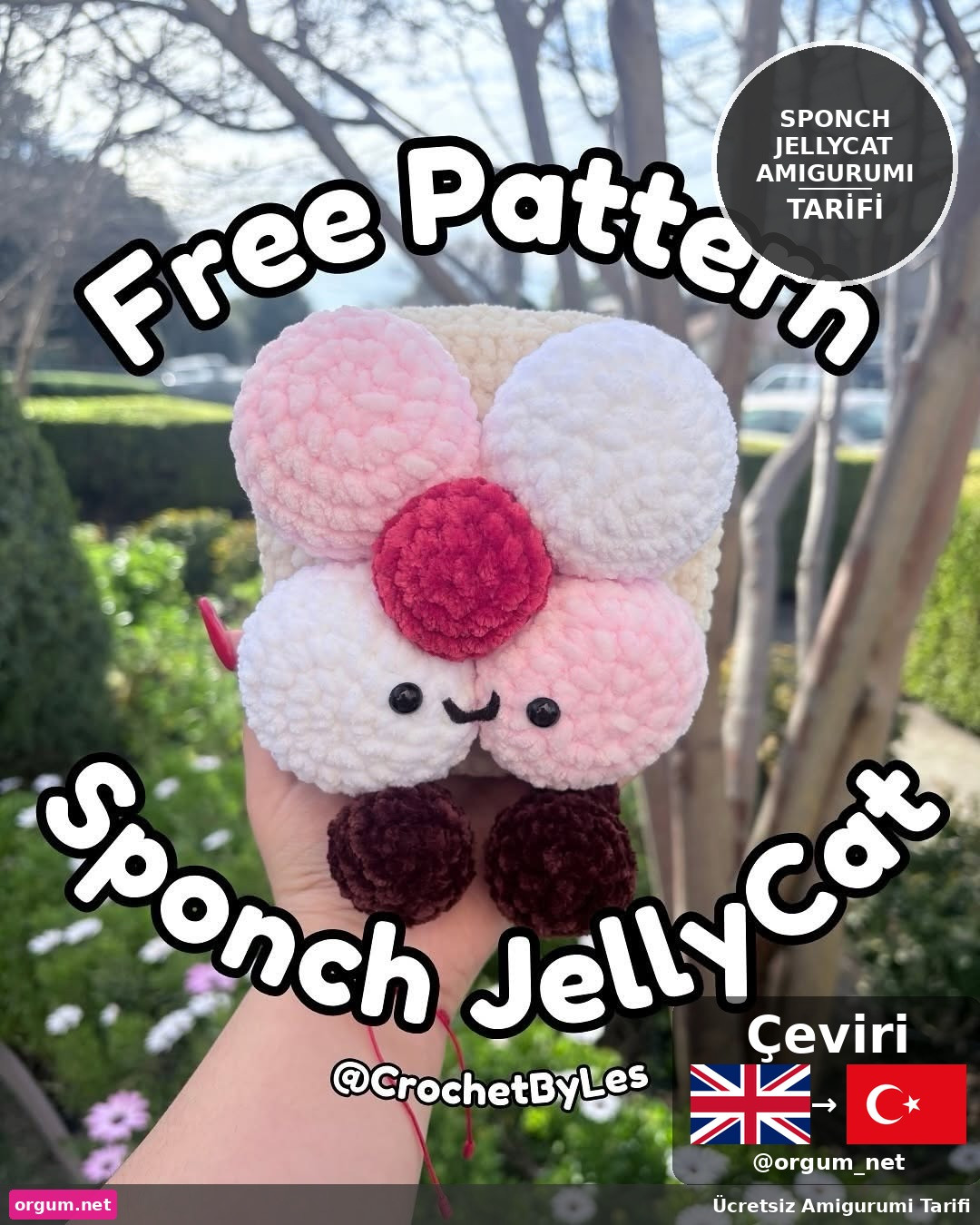 Hướng dẫn móc len búp bê Sponch Jellycat Amigurumi, mẫu miễn phí chi tiết từng bước