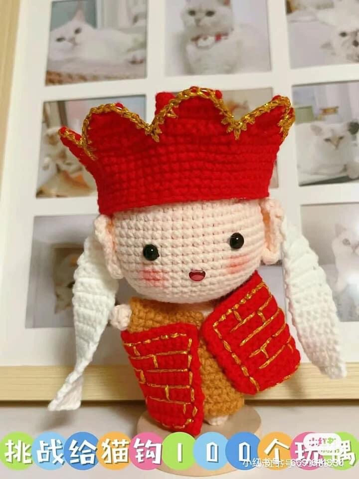 Hướng dẫn móc len búp bê Tây Du Ký - Chart chi tiết nhân vật Đường Tăng