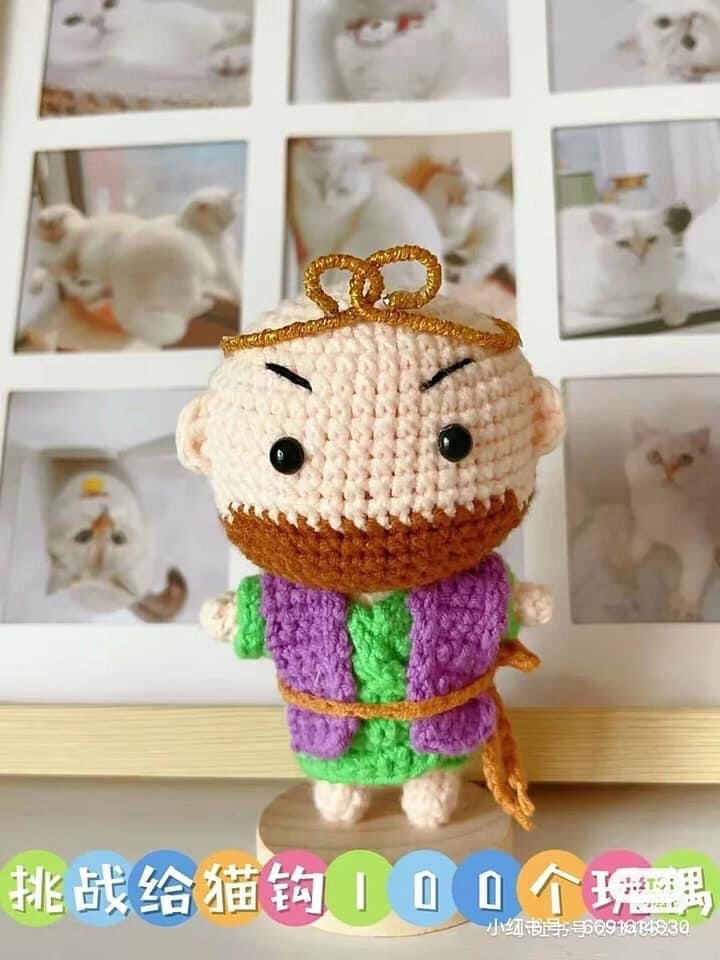 Hướng dẫn móc len búp bê Tây Du Ký - Chart chi tiết nhân vật Đường Tăng