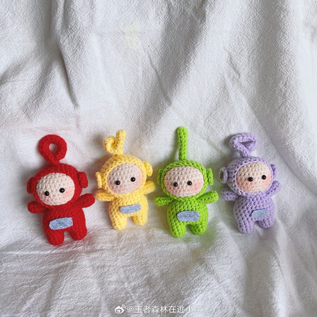 Hướng dẫn móc len búp bê Teletubbies: Đầu, tay, chân và mũ đội đầu