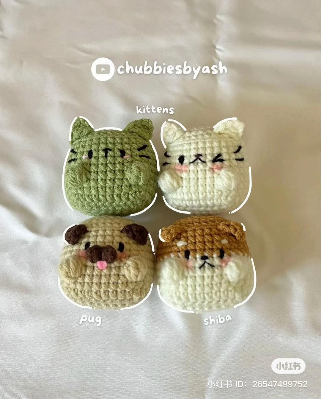 HƯỚNG DẪN MÓC LEN BÚP BÊ THỎ CÀ RỐT, GẤU DÂU VÀ ẾCH XANH - CHART AMIGURUMI CHI TIẾT