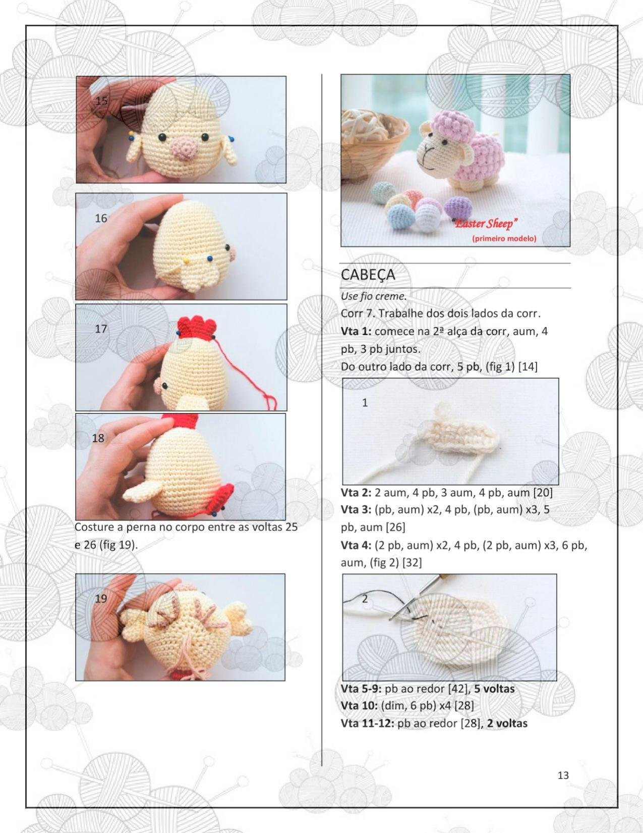 HƯỚNG DẪN MÓC LEN BÚP BÊ THỎ, CỪU VÀ GÀ CON TRẮNG CHO LỄ PHỤC SINH