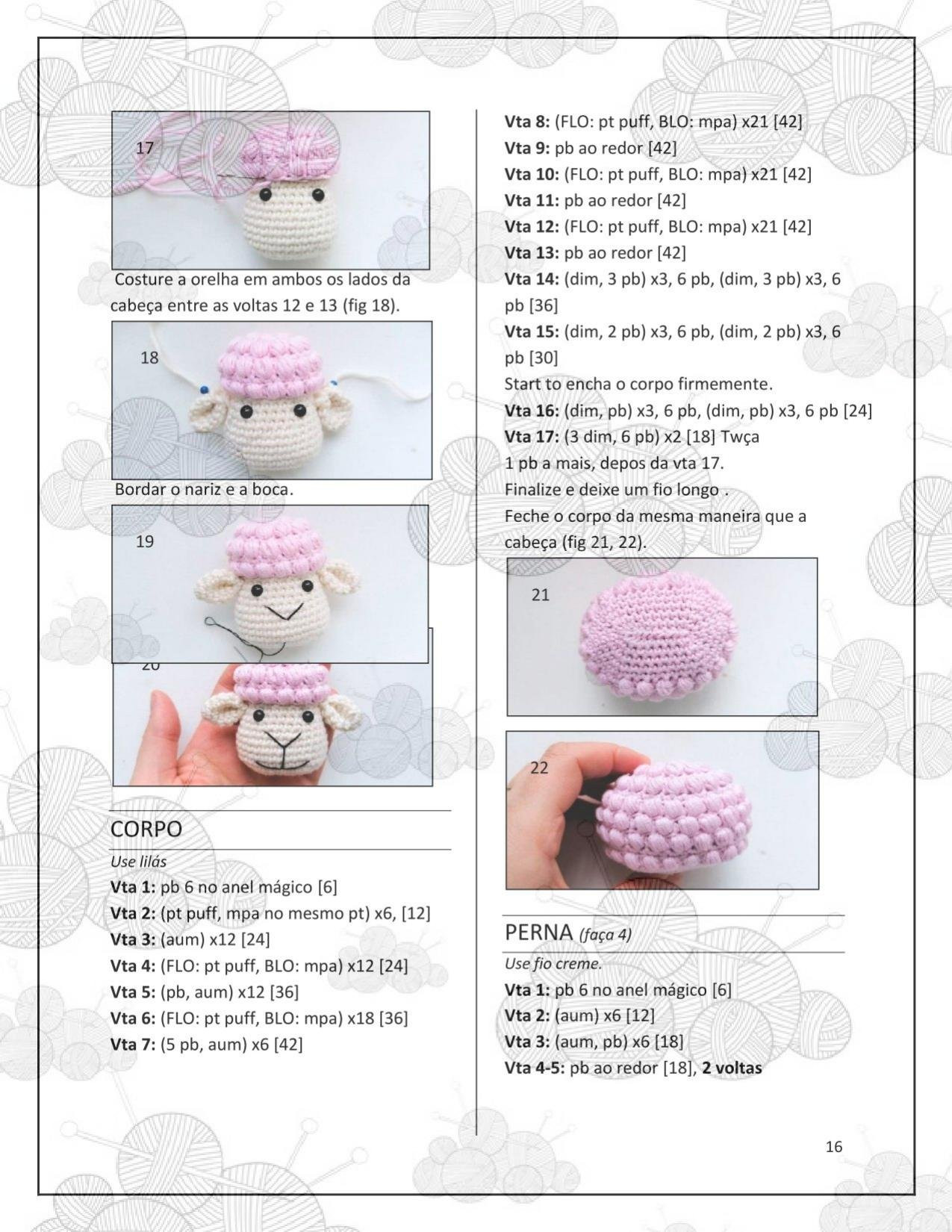 HƯỚNG DẪN MÓC LEN BÚP BÊ THỎ, CỪU VÀ GÀ CON TRẮNG CHO LỄ PHỤC SINH