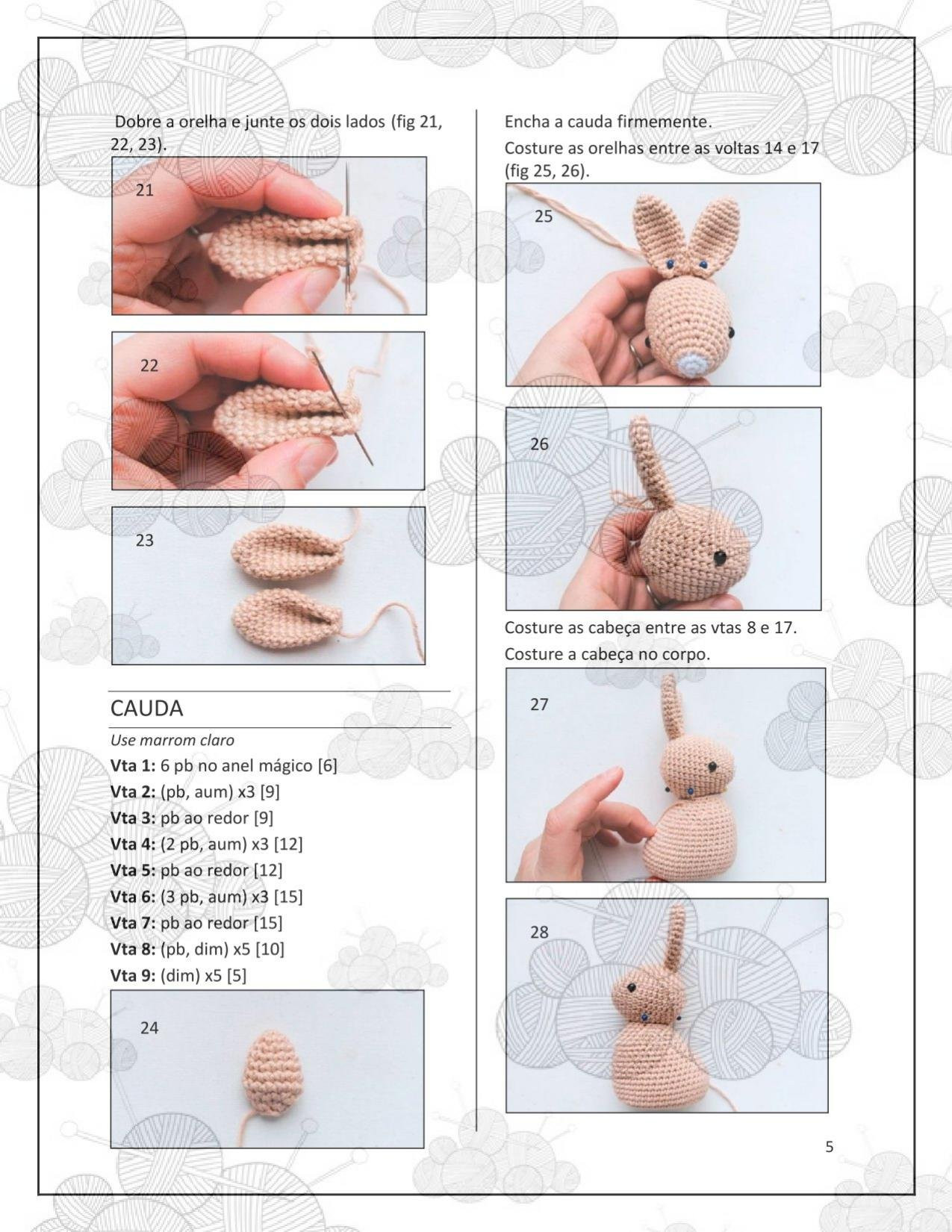 HƯỚNG DẪN MÓC LEN BÚP BÊ THỎ, CỪU VÀ GÀ CON TRẮNG CHO LỄ PHỤC SINH