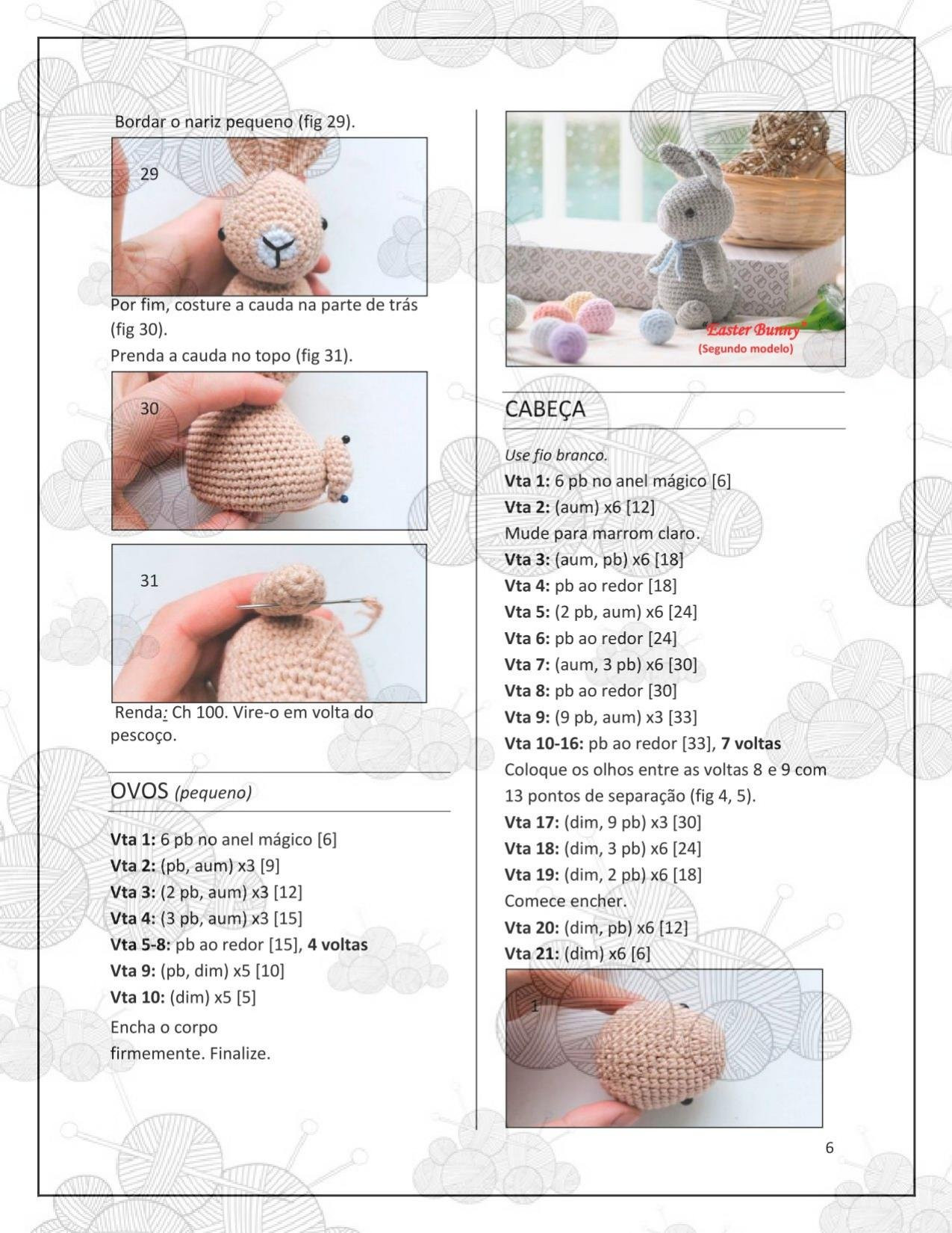 HƯỚNG DẪN MÓC LEN BÚP BÊ THỎ, CỪU VÀ GÀ CON TRẮNG CHO LỄ PHỤC SINH