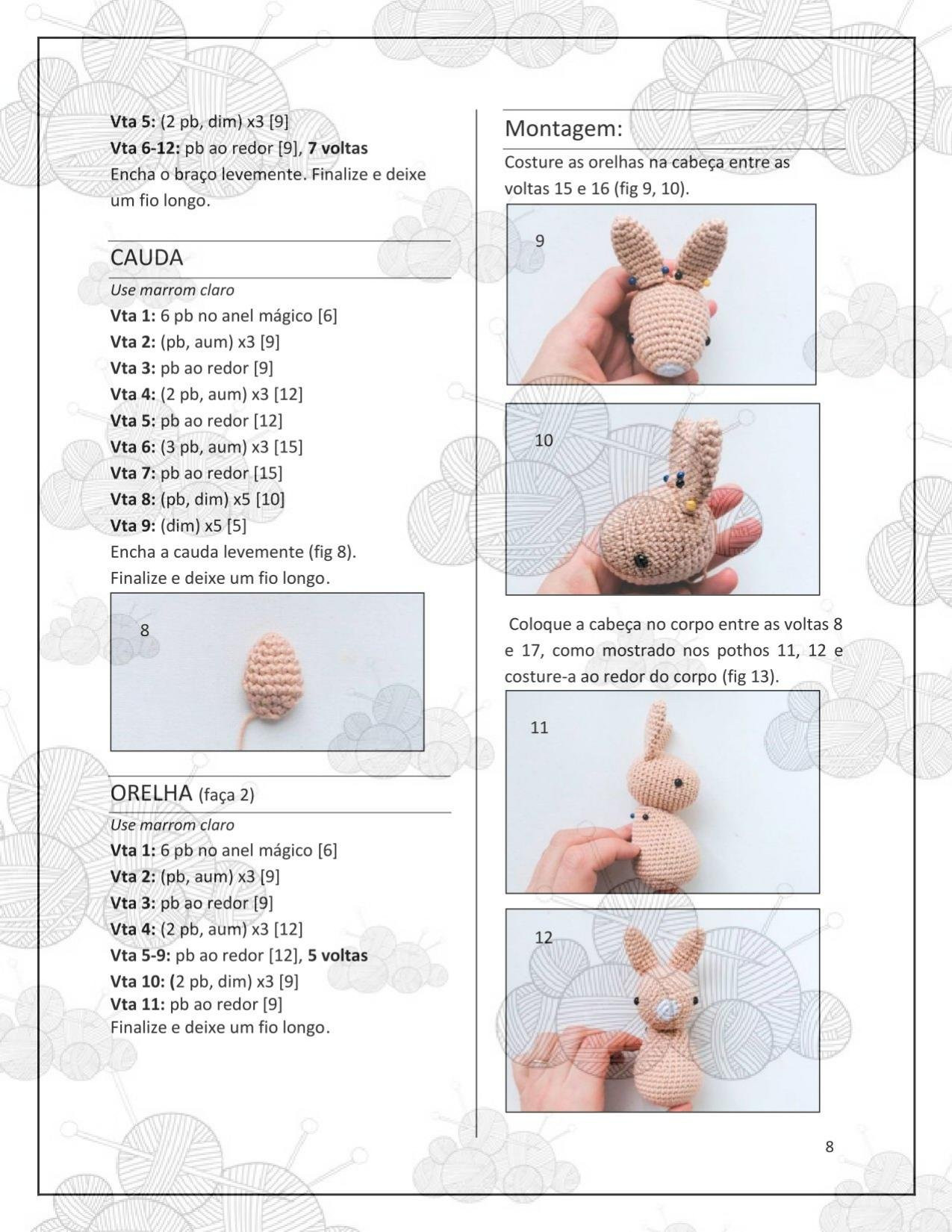 HƯỚNG DẪN MÓC LEN BÚP BÊ THỎ, CỪU VÀ GÀ CON TRẮNG CHO LỄ PHỤC SINH