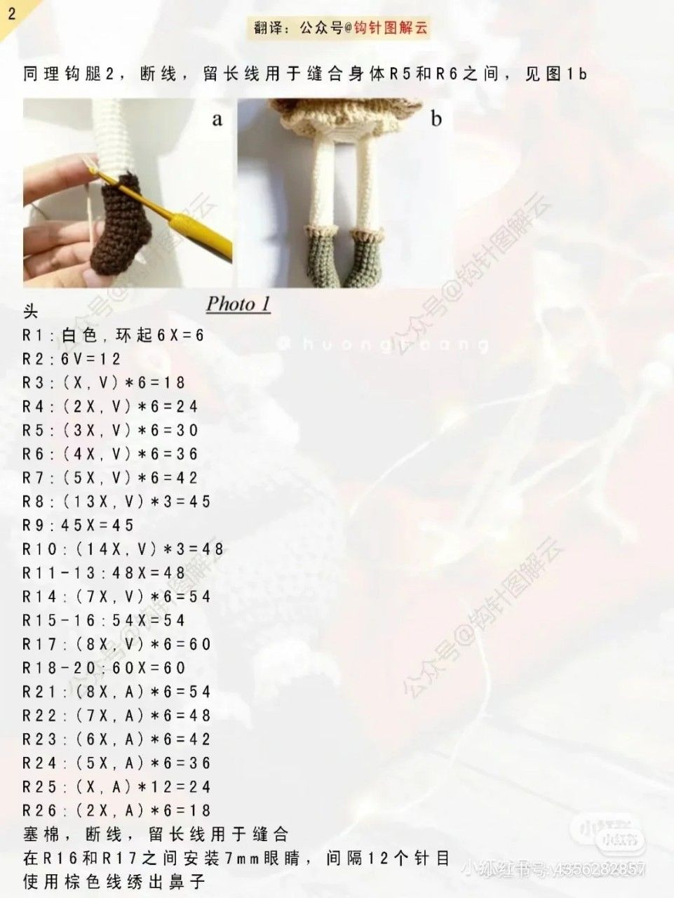 Hướng dẫn móc len búp bê thỏ Jinny