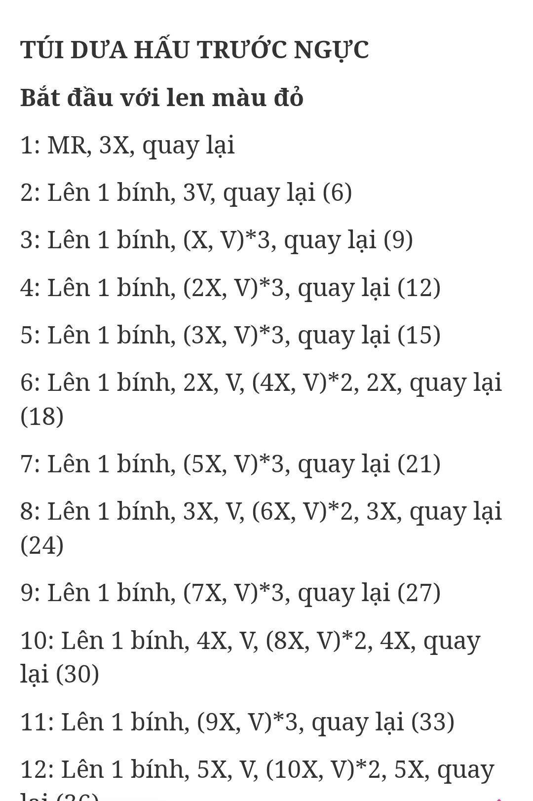 Hướng dẫn móc len búp bê thỏ mặc quần yếm đỏ