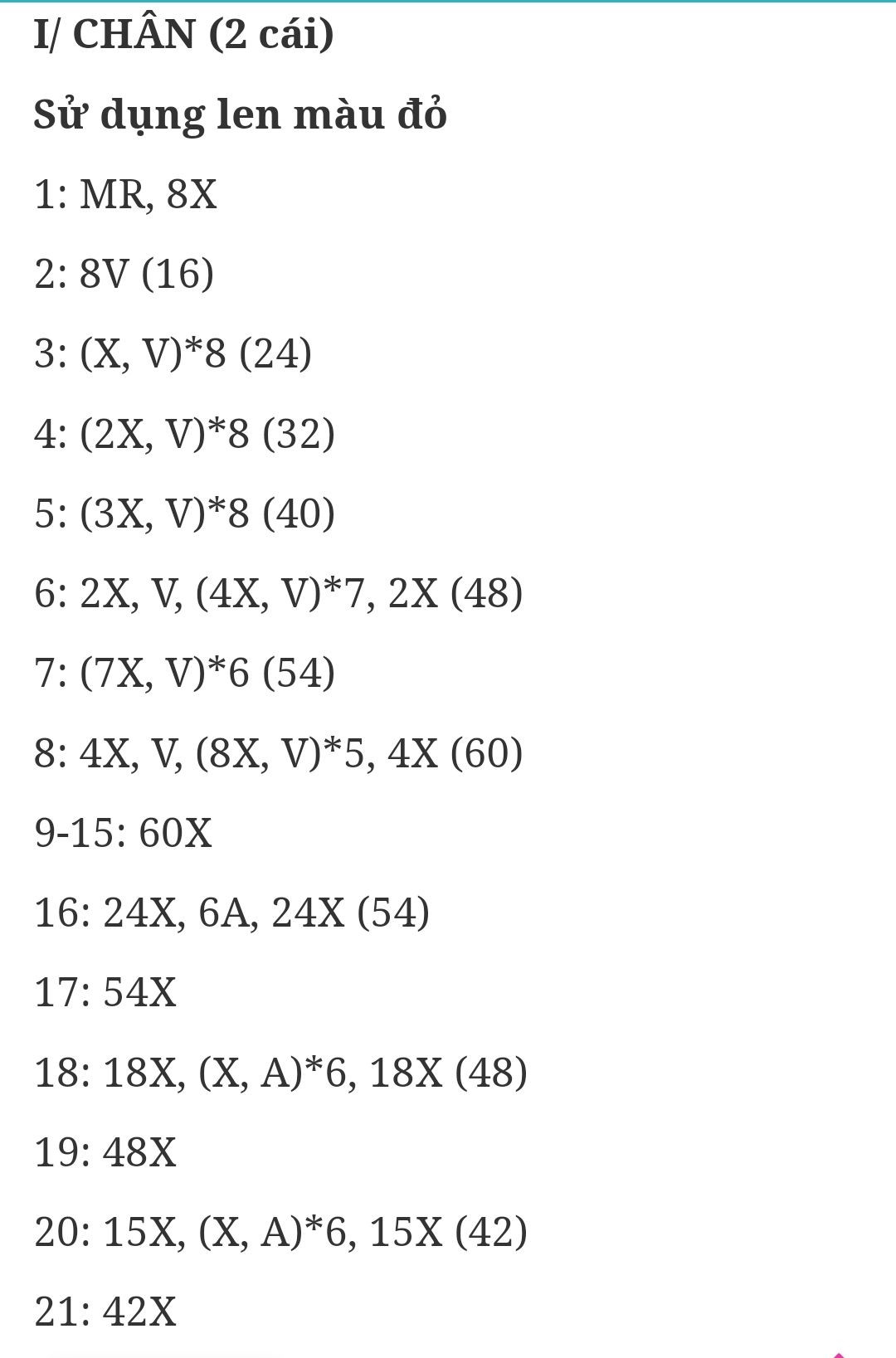 Hướng dẫn móc len búp bê thỏ mặc quần yếm đỏ