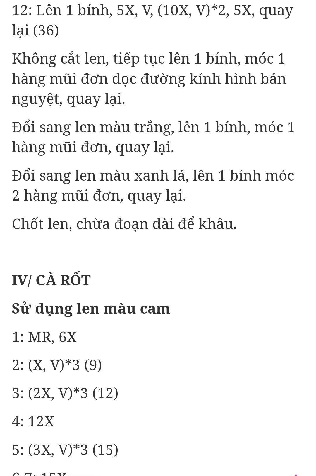 Hướng dẫn móc len búp bê thỏ mặc quần yếm đỏ