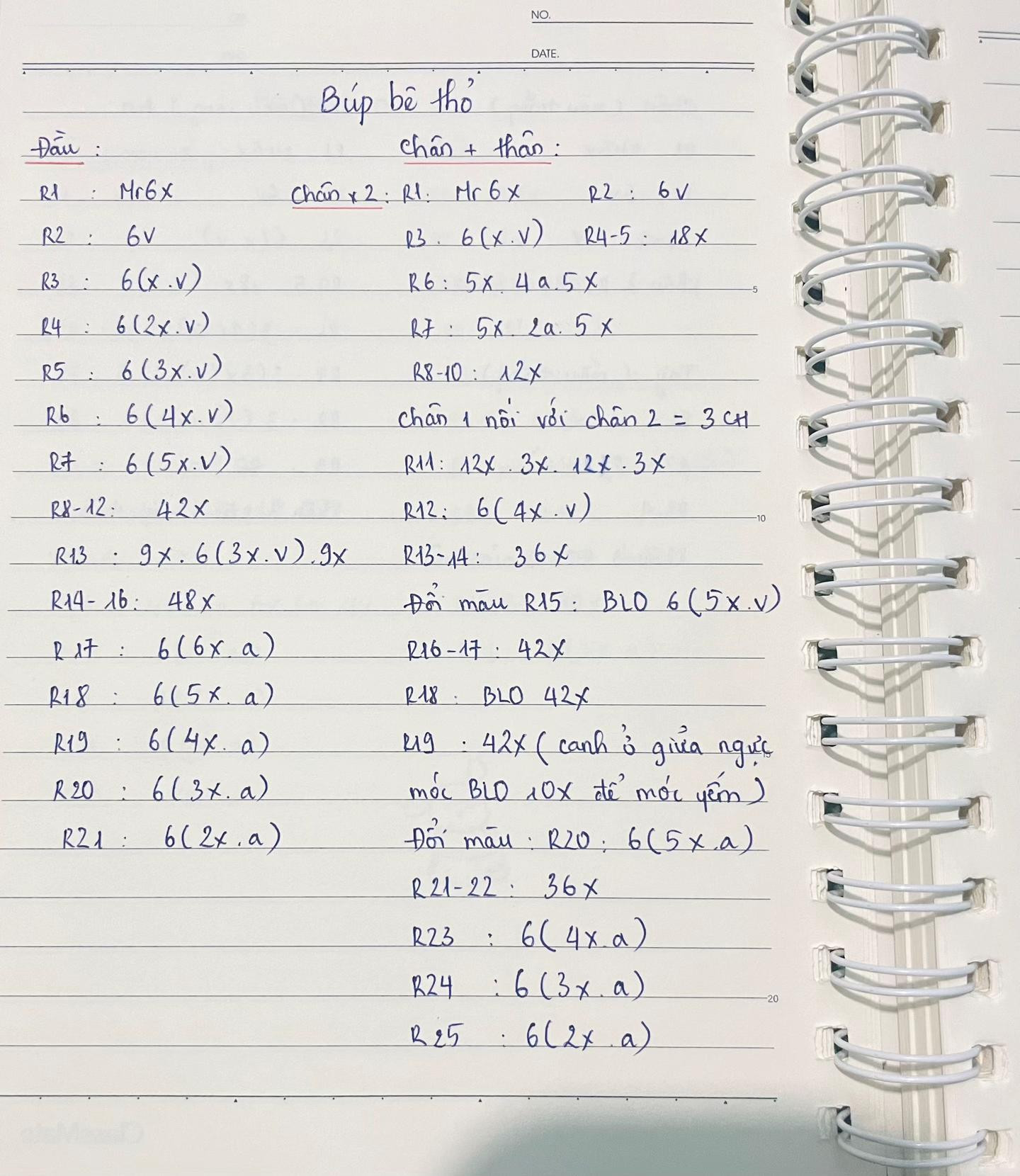 Hướng dẫn móc len búp bê thỏ mặc váy màu hồng