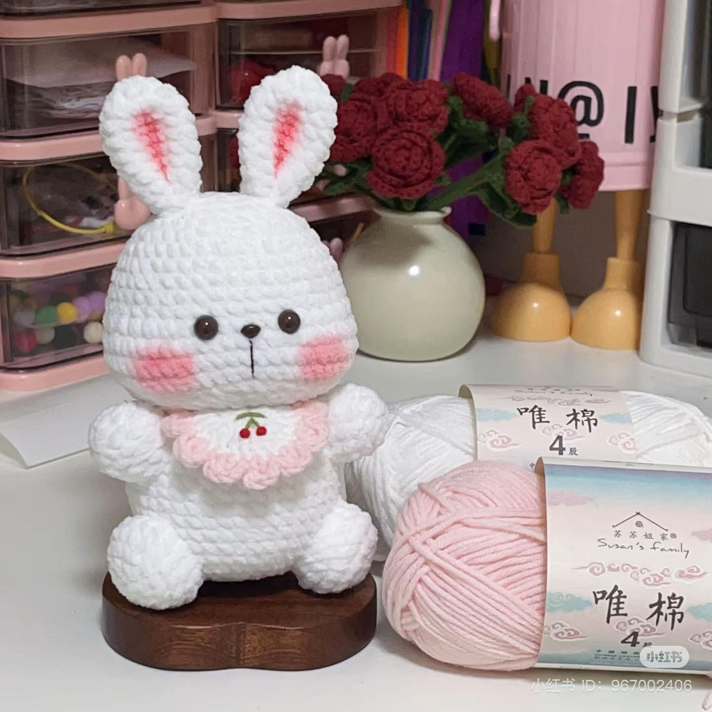 Hướng dẫn móc len búp bê thỏ trắng dễ thương