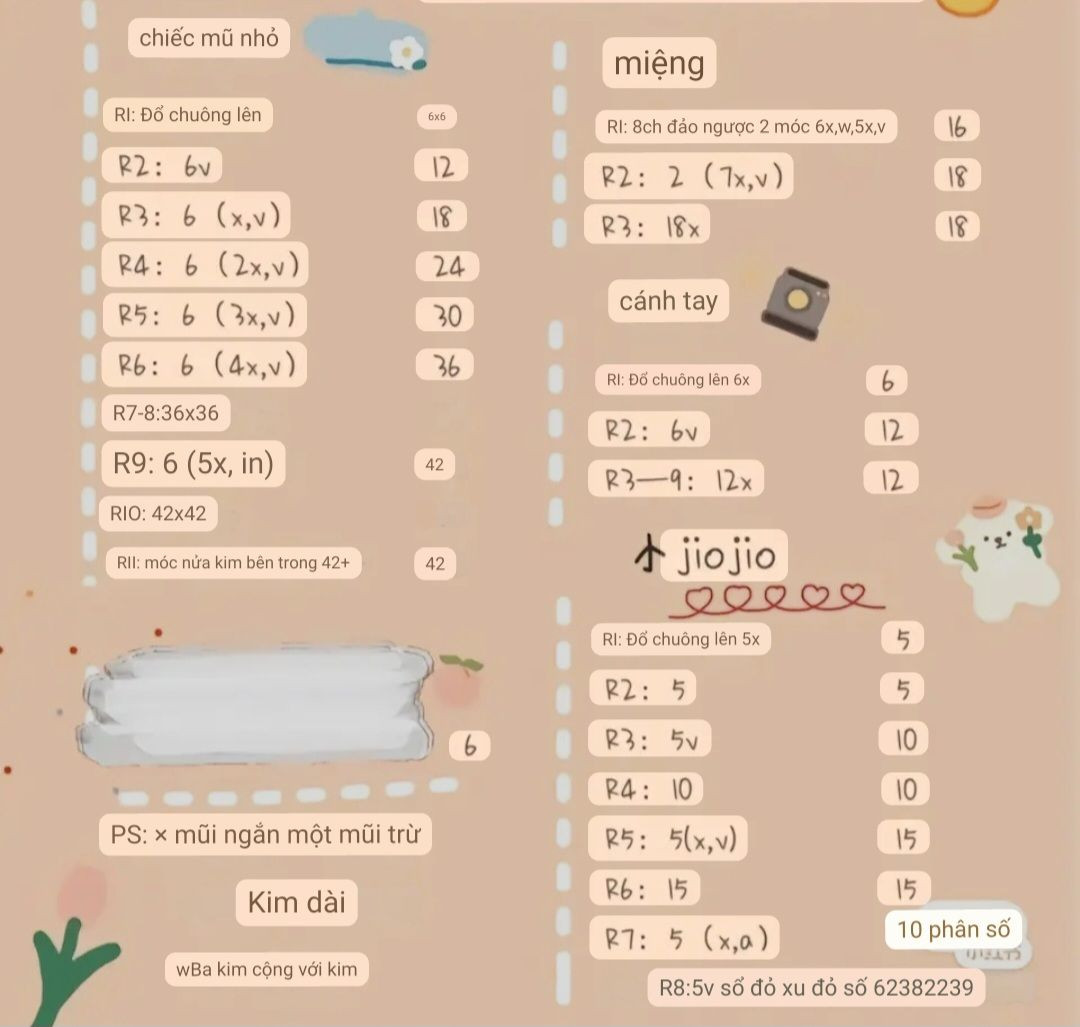 Hướng dẫn móc len búp bê vịt con nhỏ dễ thương đội mũ vàng