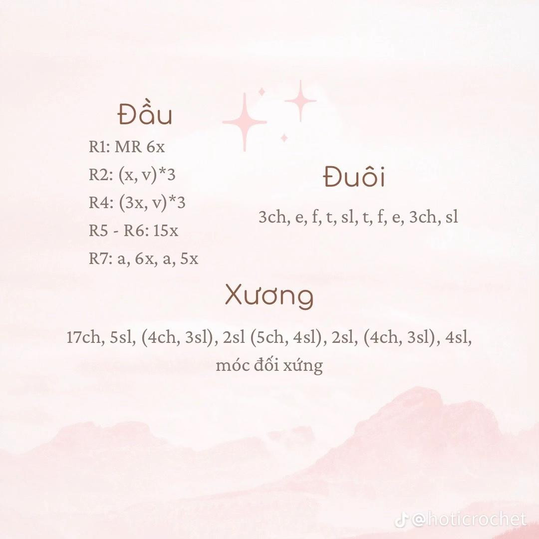 Hướng dẫn móc len cá nhỏ dễ thương, tận dụng len thừa