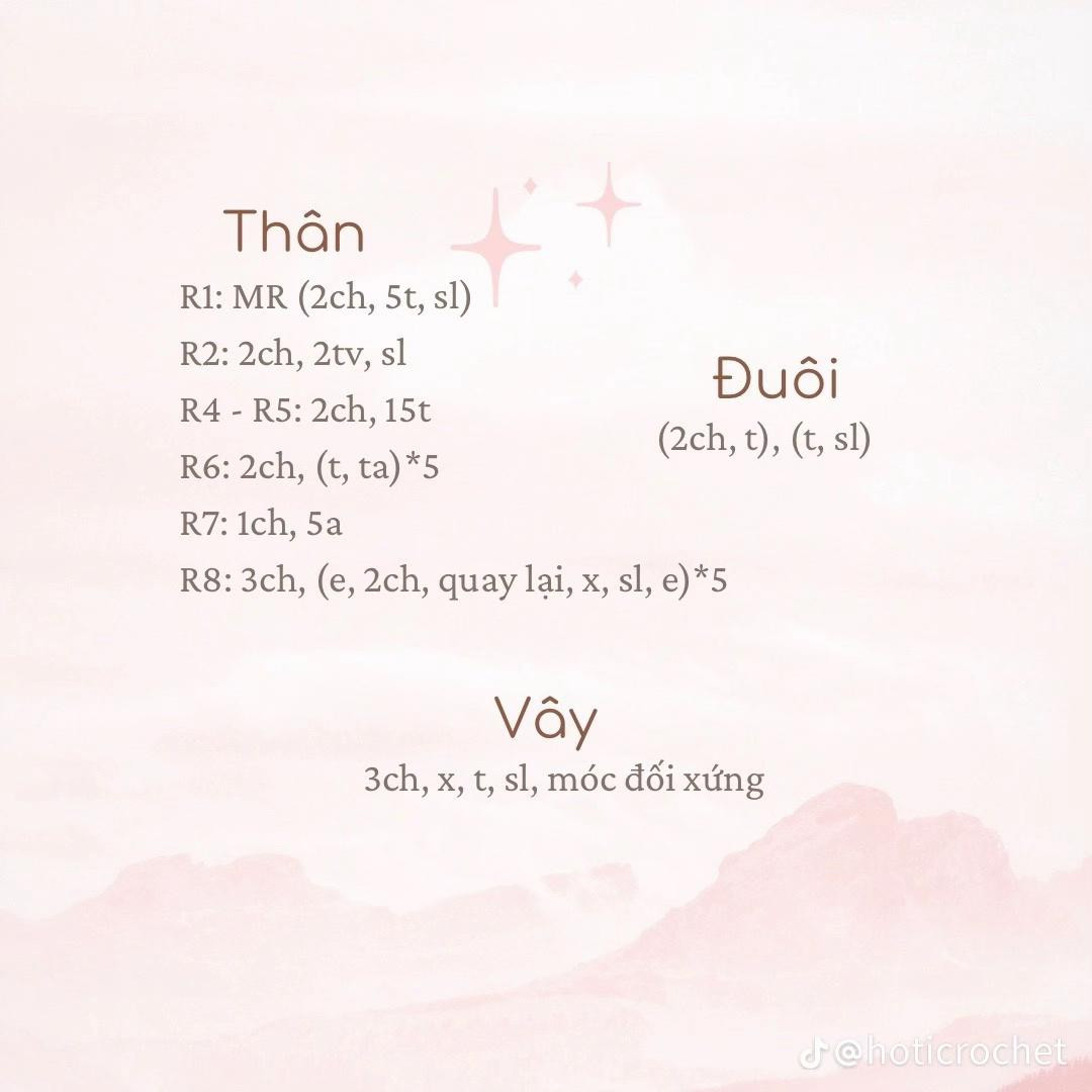 Hướng dẫn móc len cá nhỏ dễ thương, tận dụng len thừa