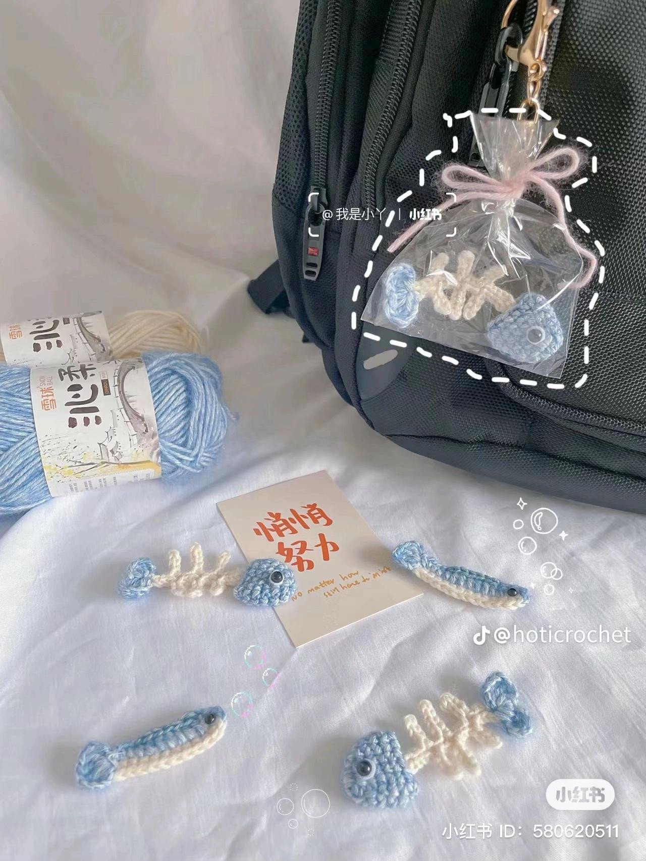 Hướng dẫn móc len cá nhỏ dễ thương, tận dụng len thừa