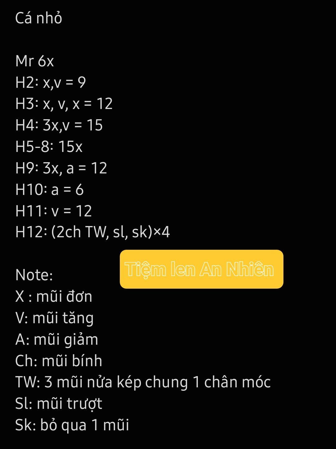 Hướng dẫn móc len cá nhỏ nhiều màu sắc
