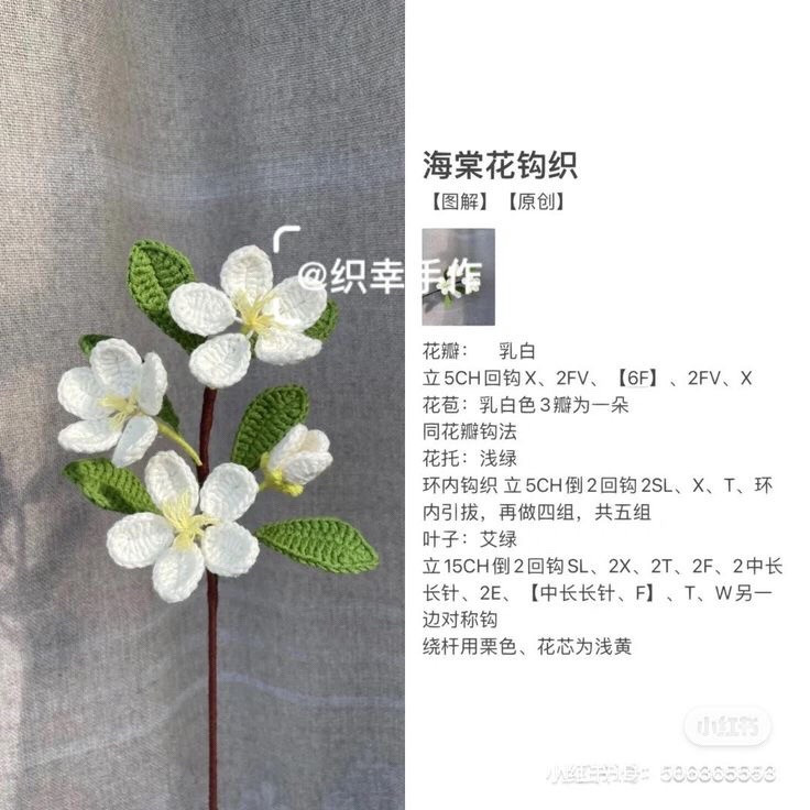 Hướng dẫn móc len các loại hoa: Bông, Hoa Hồng, Hải Đường