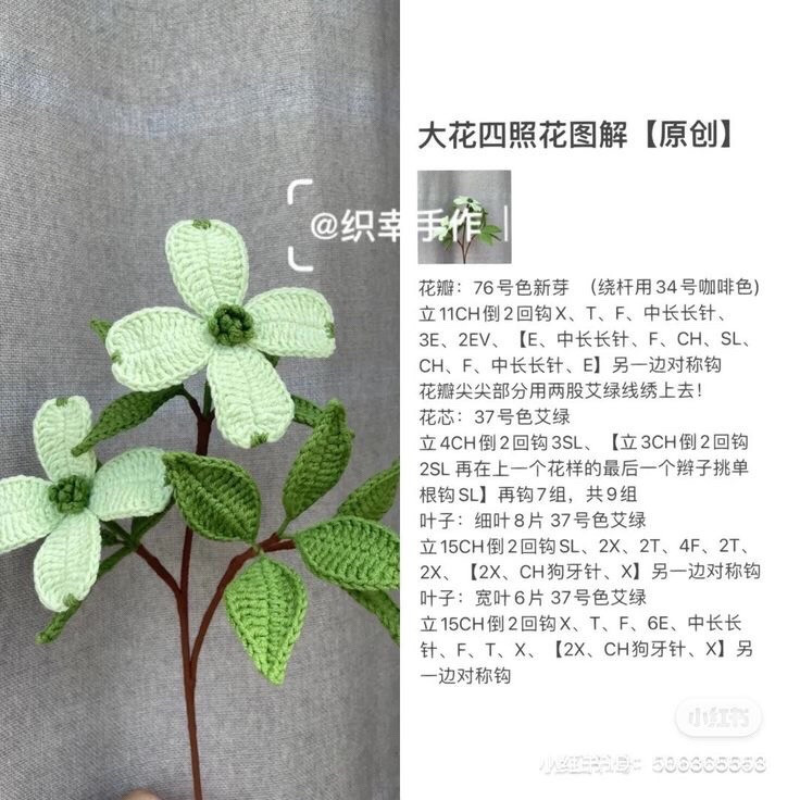 Hướng dẫn móc len các loại hoa: Bông, Hoa Hồng, Hải Đường