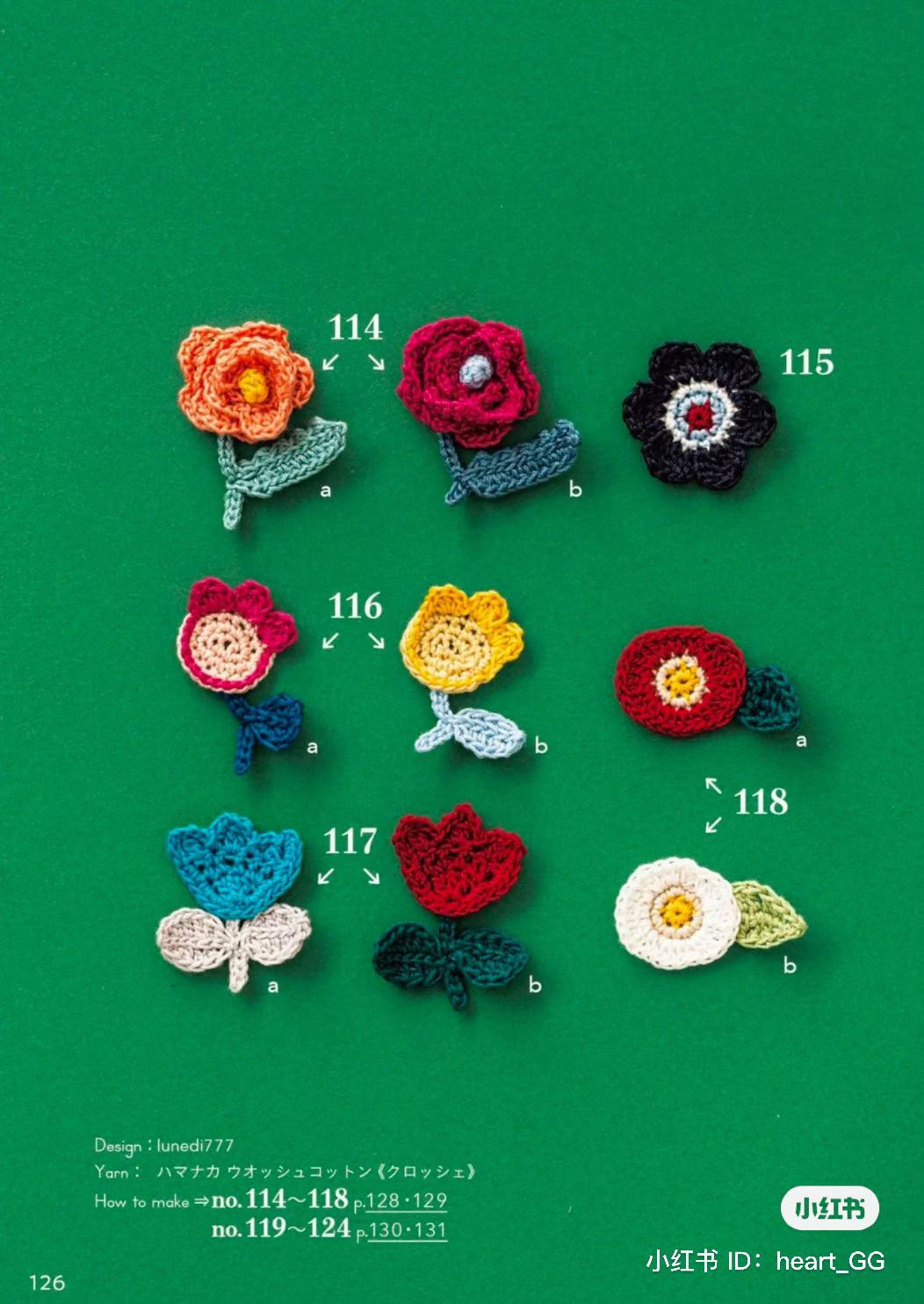 Hướng dẫn móc len các loại hoa: Bông, Tulip và Hoa xanh