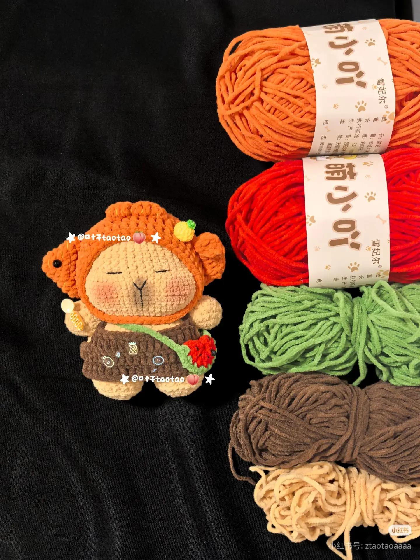 Hướng dẫn móc len Capybara cá vàng dễ thương