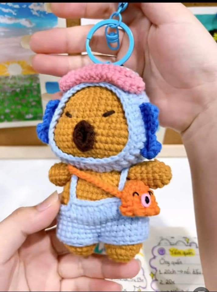 Hướng dẫn móc len Capybara dễ thương