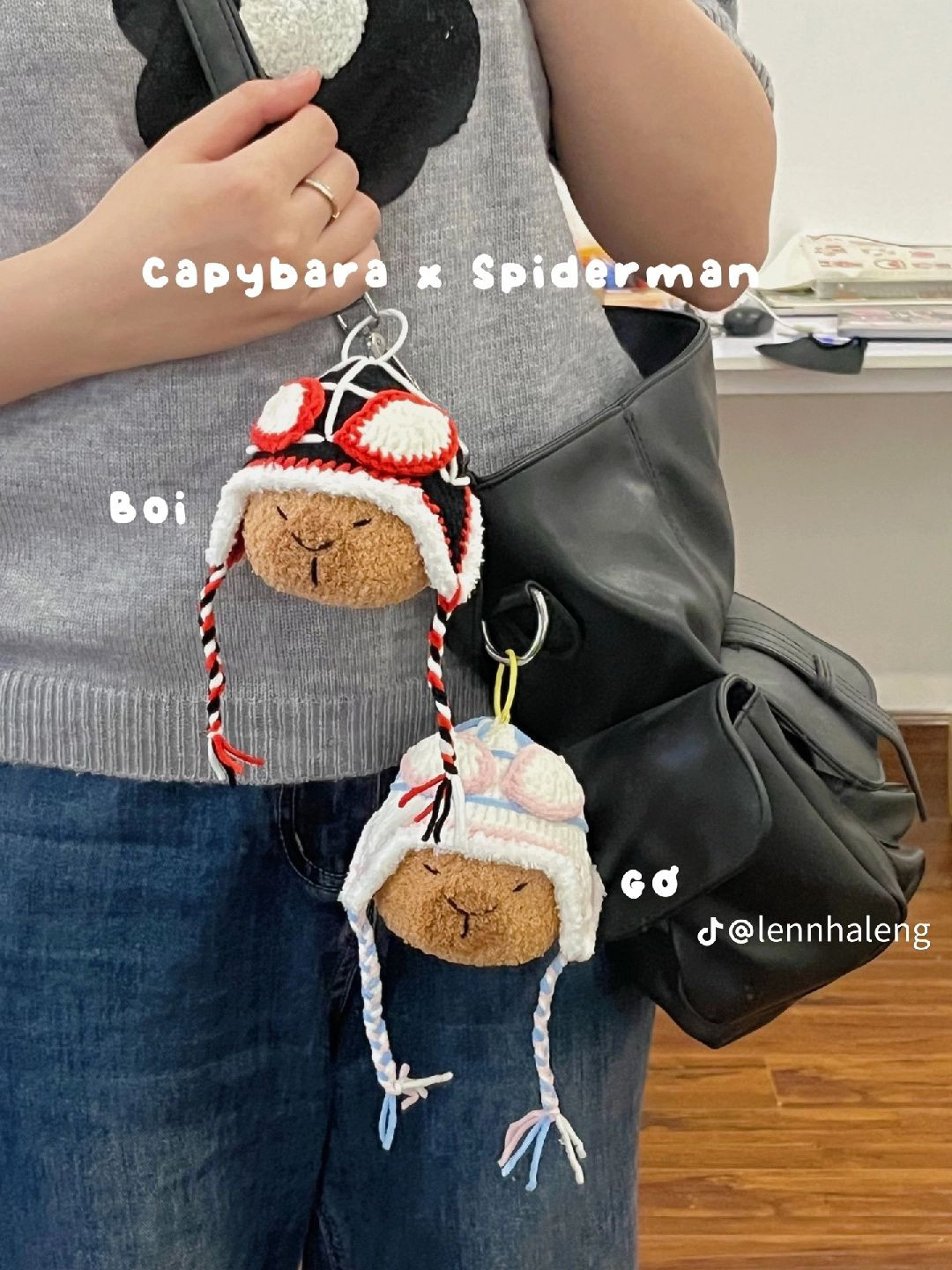 Hướng dẫn móc len Capybara đội mũ Spiderman