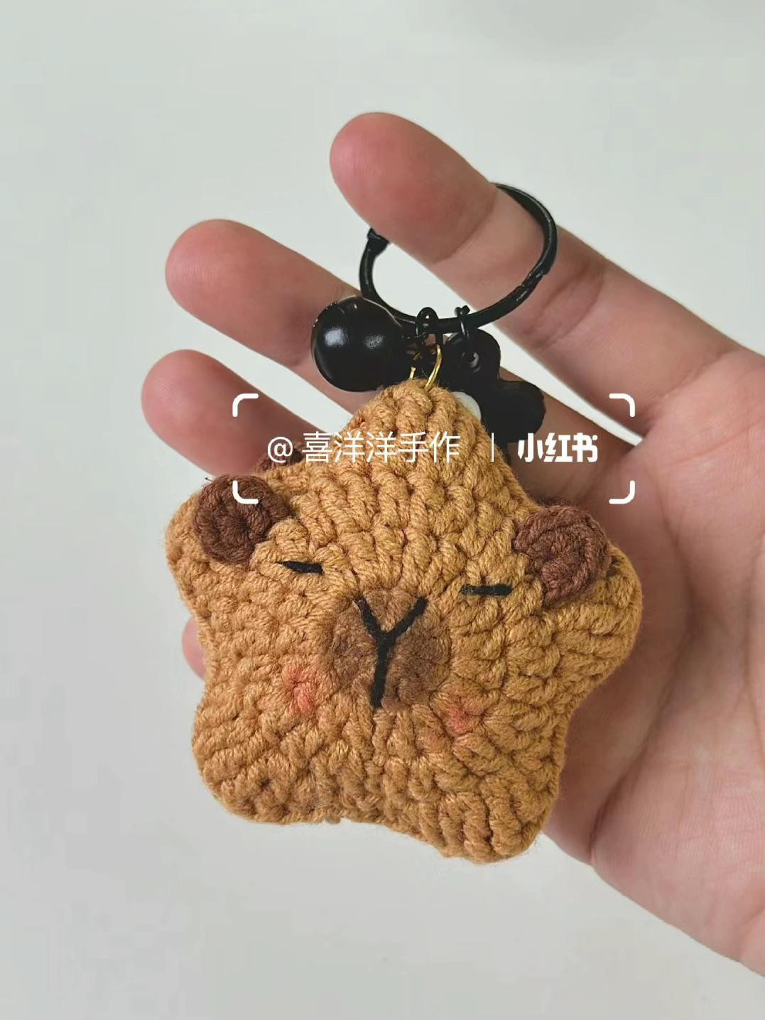 Hướng dẫn móc len Capybara hình mặt phẳng dễ thương