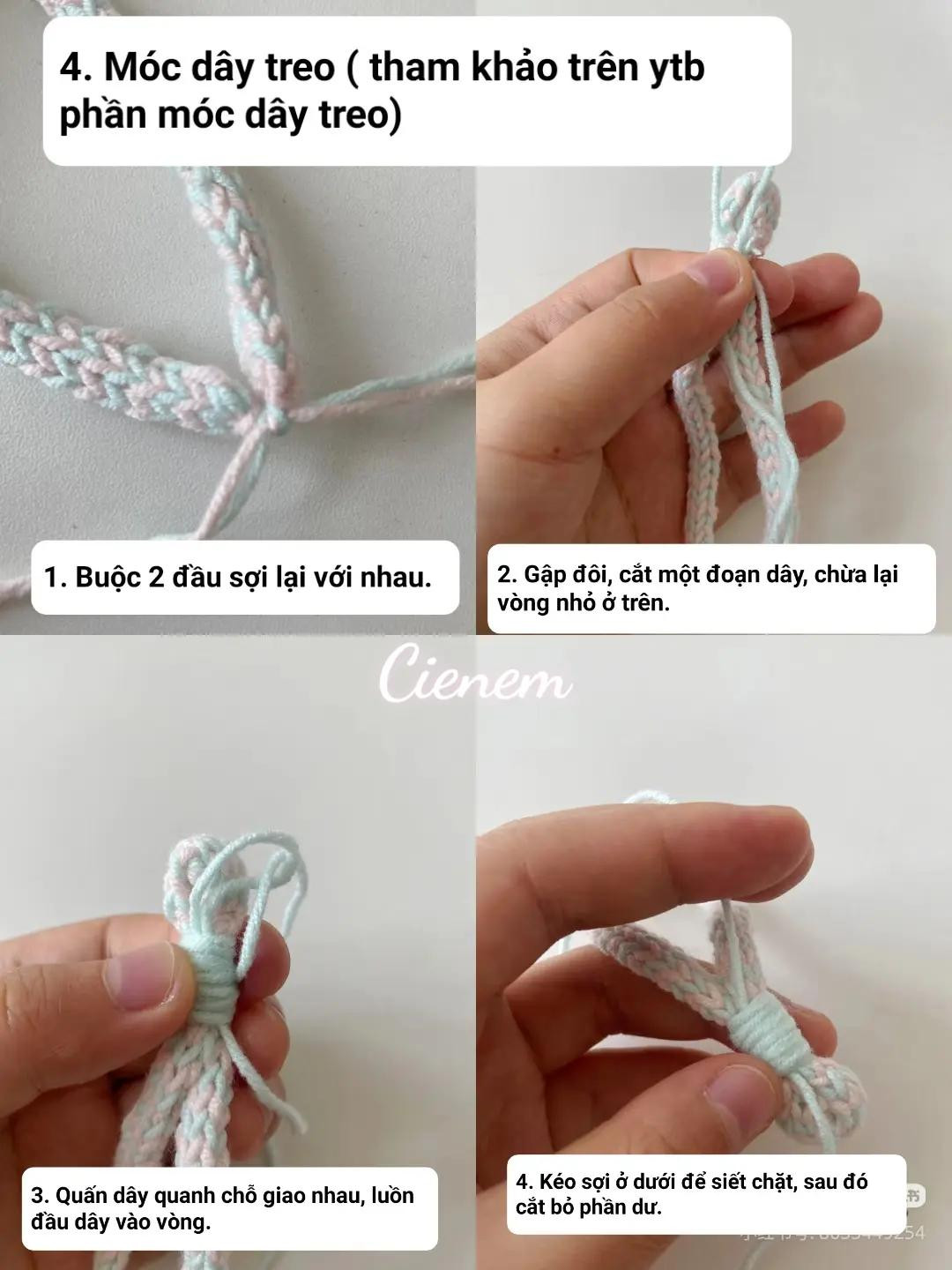 Hướng dẫn móc len cầu lông và vợt cầu lông dễ thương