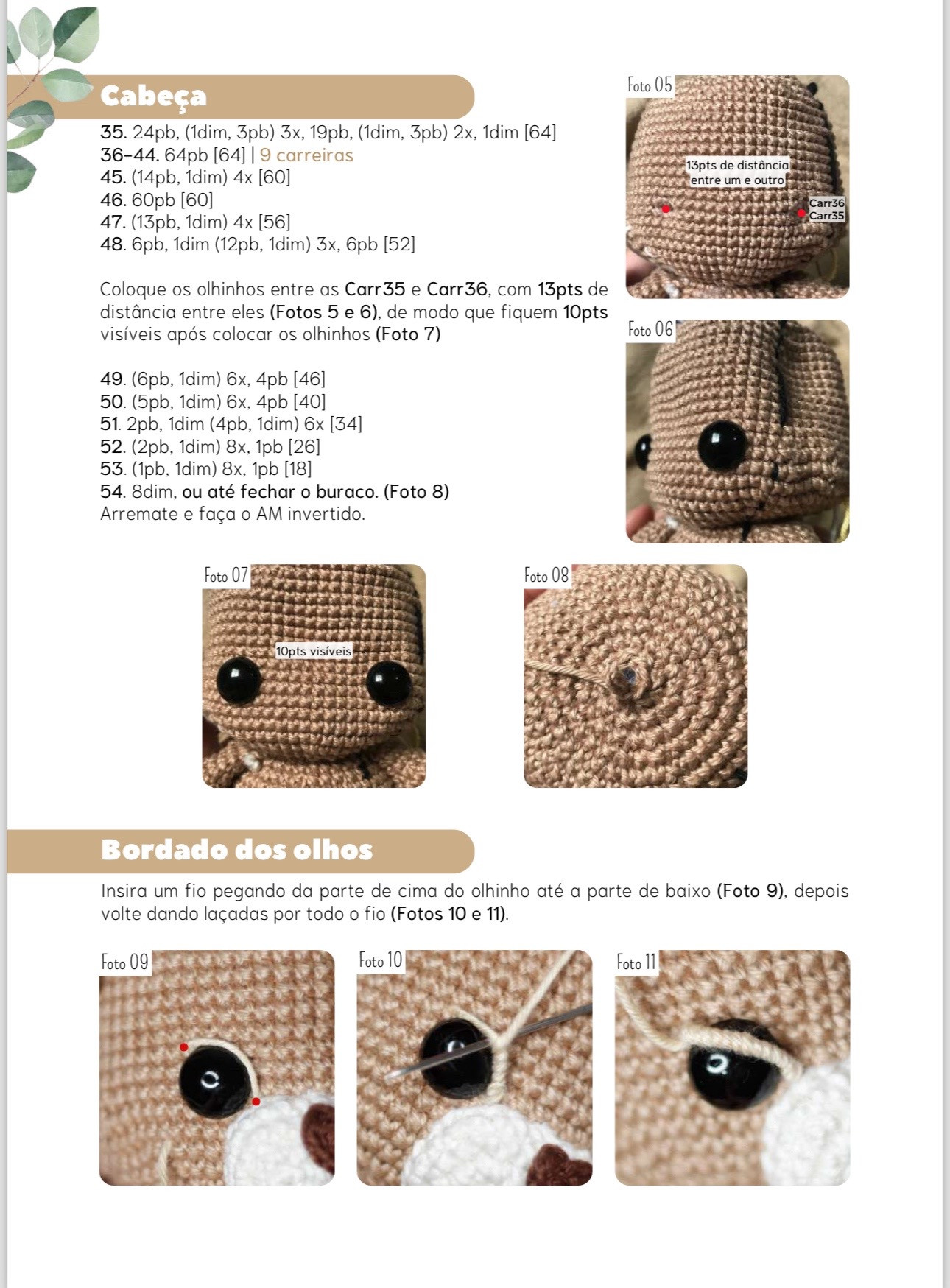 Hướng dẫn móc len Cervo Baby (Hươu con) - Amigurumi