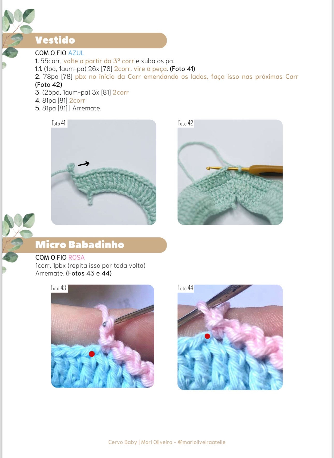 Hướng dẫn móc len Cervo Baby (Hươu con) - Amigurumi