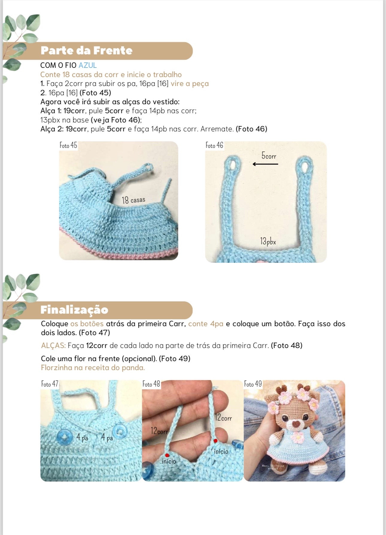 Hướng dẫn móc len Cervo Baby (Hươu con) - Amigurumi