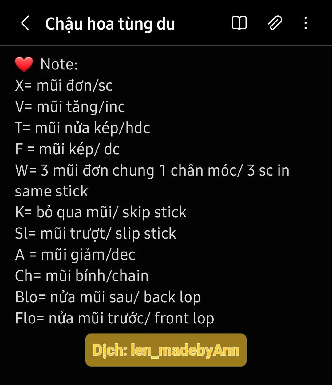 Hướng dẫn móc len chậu hoa tùng du với chart chi tiết từng hàng, bao gồm phần chậu, đất, cánh hoa, lá và nụ