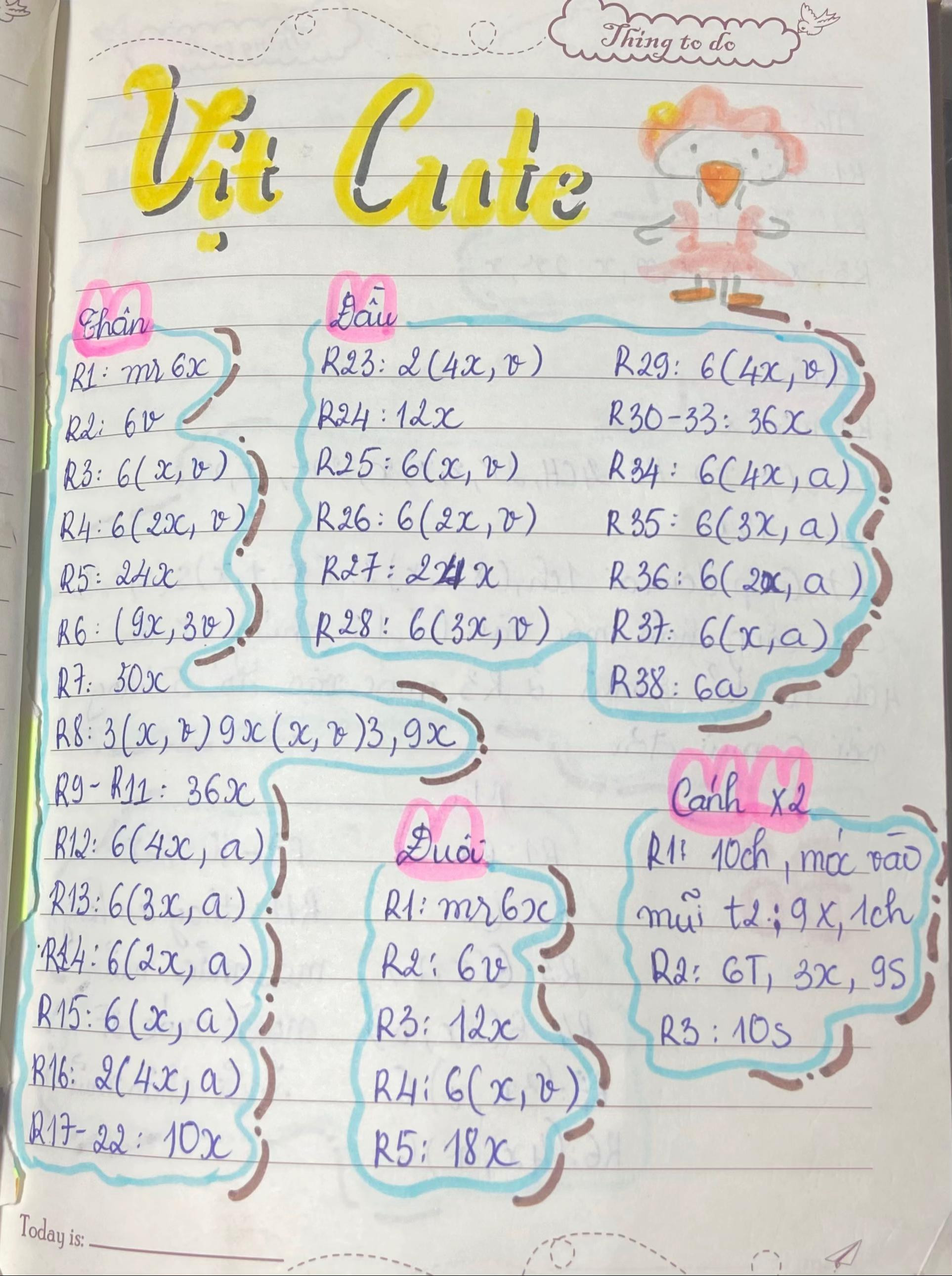 Hướng dẫn móc len chi tiết cho búp bê The Jellycat và vịt cute Việt Cute