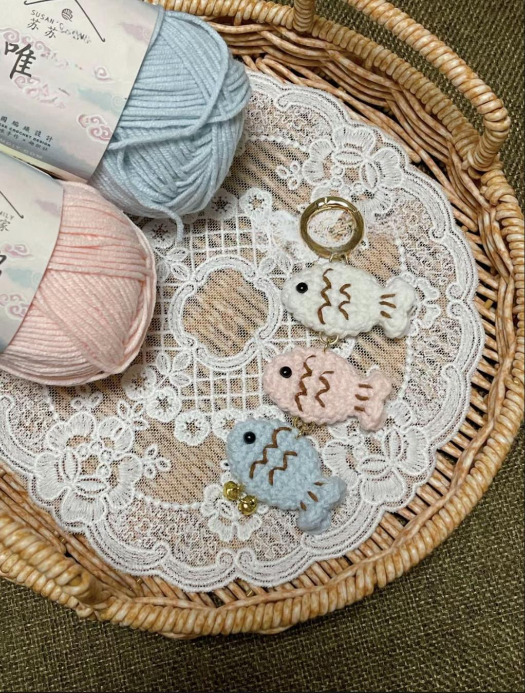 Hướng dẫn móc len chìa khóa hình cá dễ thương