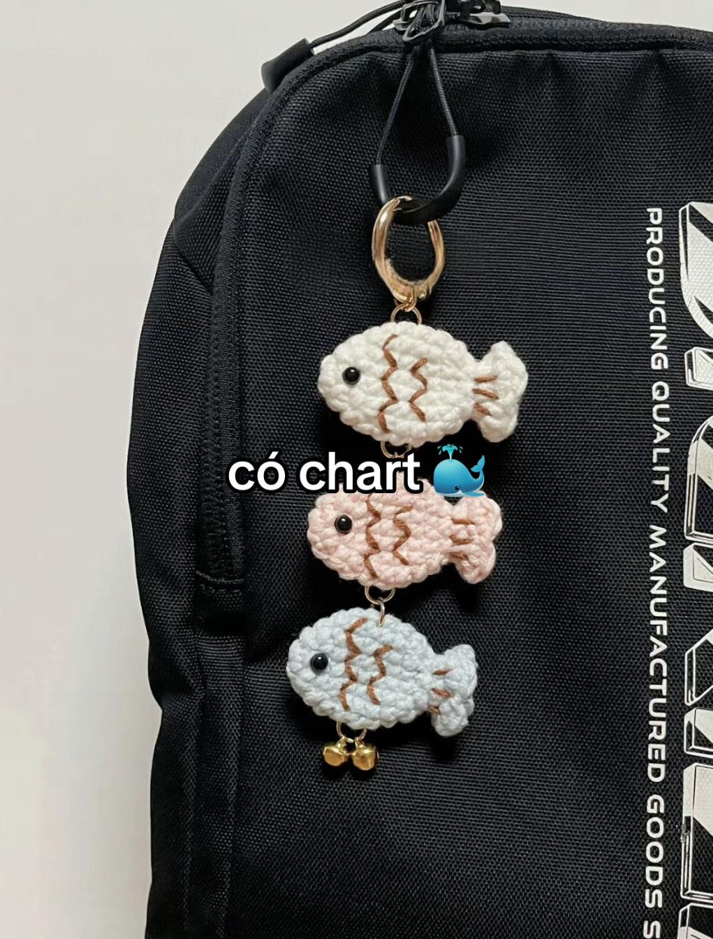 Hướng dẫn móc len chìa khóa hình cá dễ thương