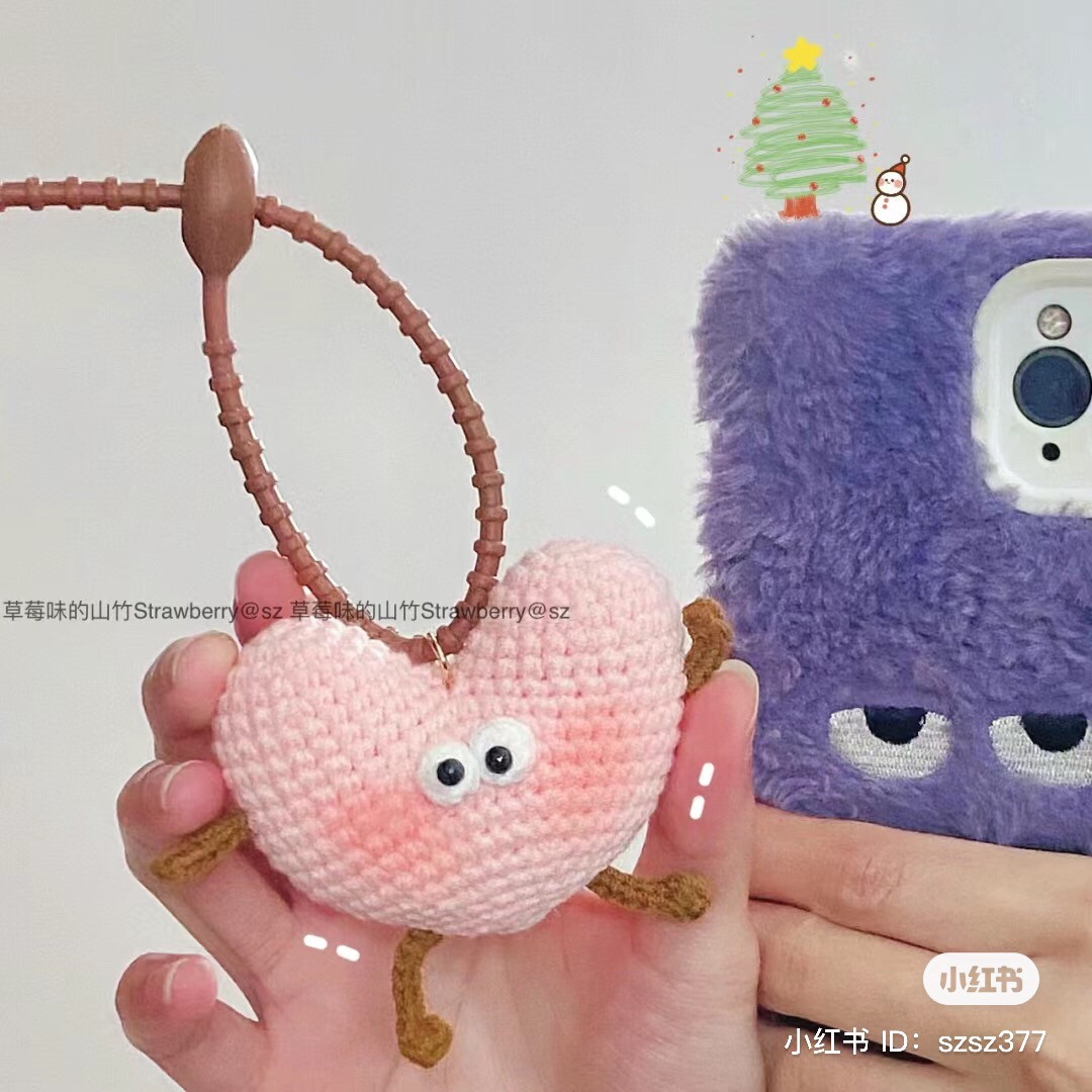 Hướng dẫn móc len chìa khóa hình trái tim dễ thương