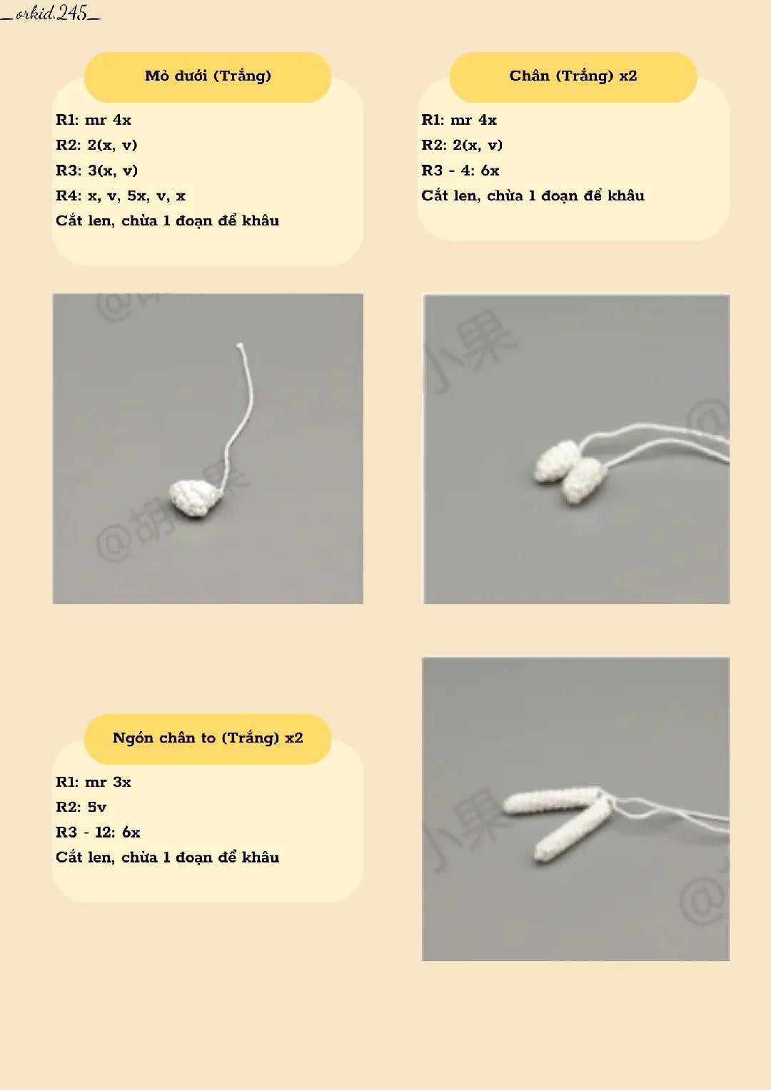 Hướng dẫn móc len chim cú xanh trắng dễ thương