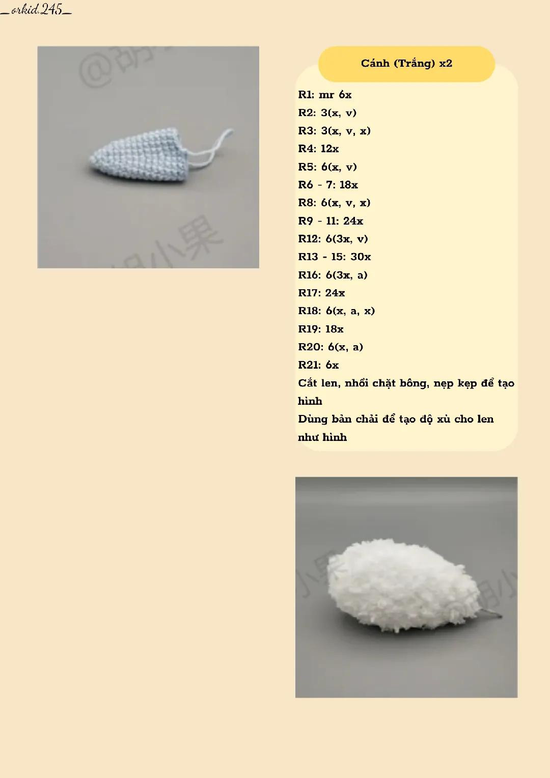 Hướng dẫn móc len chim cú xanh trắng dễ thương